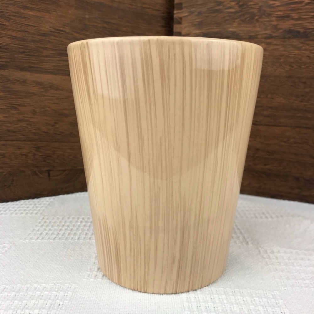 Painted Ceramic Wood Pattern Planter